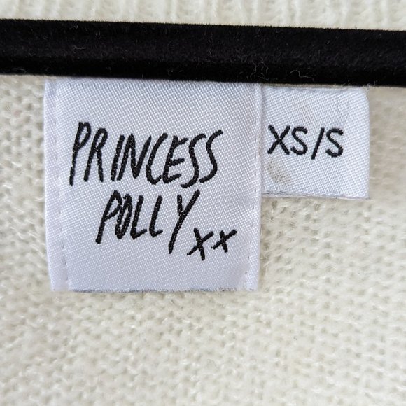 Princess Polly Cropped Cream Sweater Size Small - Picture 10 of 12